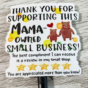 8/$20 1.5" Thank You Stickers 50ct Labels Mama Owned Small Business